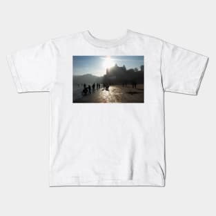 Winter Sunlight on the south Bay -  Scarborough, Yorkshire, UK Kids T-Shirt